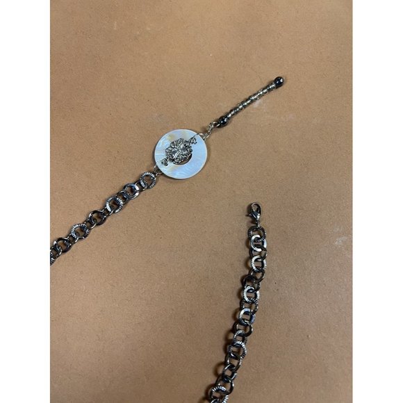 Boutique Quartz X-Long Silver Handmade Charm Silver Statement Necklace - Picture 5 of 6